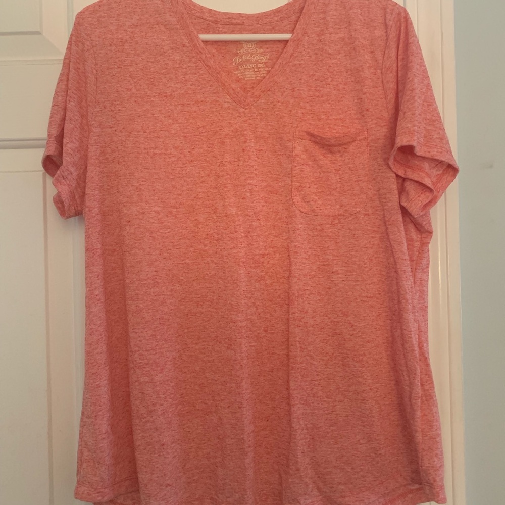 Women’s Faded Glory Coral Pocket Tee